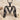 Bird Letter M Pendant, black rhodium, front view on sand
