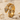 Segmented Snake Ring, gold vermeil, front view on sand
