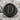Letter D Signet Ring, black rhodium, front view on stone