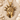 Statue of Liberty Pendant, gold vermeil, front view on sand