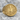 Anime Sword Ring, gold vermeil, front view on stone surface