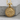 Acorn Chipmunk Pendant, gold vermeil, product photo on stone background