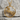Rearing Horse Circle Pendant, gold vermeil, product photo on stone