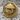 Panda Samurai Ring, gold vermeil, front view on stone surface
