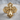 Shield Cross Ring in gold vermeil, front product photo