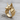 Eye of Horus Anubis Ring, gold vermeil, three-quarter view on wood