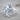Top Hat Skull Spade Ring, polished silver product photo