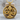 Libra Scales Medallion Pendant, gold vermeil, front product view on wood