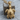 Swimming Sea Turtle Pendant, gold vermeil, front view on wood block