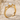 Three Stone Engagement Ring, gold vermeil, front view