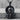 Praying Holy Mary Pendant, black rhodium plated, front view