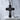 Saint Benedict Cross Pendant, polished silver, product photo on stone