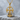 Anchor Cross Pendant, gold vermeil, front view on stone