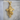 Praying Hands Cross Pendant, gold vermeil, front view