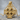 Iron Cross Pendant, gold vermeil, product photo on stone