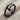 Hammered Bent Nail Ring, black rhodium plated, product photo view