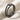 White Topaz Contour Arch Ring, black rhodium, angled product view