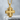Serbian Firesteel Cross Pendant, gold vermeil finish, product view