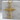 Nailed Beam Cross Pendant, gold vermeil, front studio view