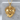 Immaculate Heart Roses Pendant, gold vermeil, front product photo