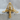 Flared Trefoil Crucifix Pendant, gold vermeil product photo