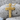 Rose Vine Cross Pendant, gold vermeil, front view