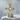 Moonstone Center Cross Pendant, gold vermeil, angled product view