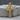 Forged Rustic Cross Pendant, gold vermeil, front product photo