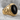 Black Onyx Eye Shoulder Ring in gold vermeil, angled product photo