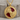 Viking Shield Scale Quarter Pendant, gold vermeil, front studio view