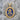 Santa Muerte Blue Enamel Pendant in gold vermeil, product photo