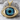 Evil Eye Open Gallery Pendant, gold vermeil, front product view
