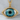 Evil Eye Aurora Halo Pendant, gold vermeil, product photo