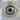 Evil Eye Crescent Halo Pendant, gold vermeil, front view