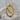 Zulfikar Crescent Frame Pendant, gold vermeil, front product photo