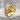 Elif Waw Relief Ring, gold vermeil finish, product view on stone surface