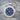Vegvisir Blue Enamel Pendant, polished silver, studio product photo