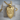 Vegvisir Chiseled Shield Pendant, gold vermeil, front view