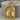 Yggdrasil Bark Relief Pendant in gold vermeil, angled front view