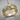 Sailor Knot Enamel Ring, gold vermeil, angled product photo