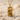 Oyster Mushroom Shelf Pendant, gold vermeil, front view