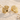 Ginkgo Folded Leaf Earring, gold vermeil, studio product photo