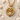 White Topaz Love Knot Pendant, gold vermeil, front product photo