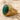 Taurus Malachite Bull Ring, gold vermeil, angled side view