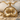 Gemini Draped Twins Pendant, gold vermeil, front product photo
