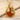 Fire Enamel Flame Pendant, gold vermeil, front view