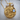 Moonstone Husky Snow Pendant, gold vermeil, front product photo