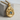Moss Agate Wolf Track Pendant, gold vermeil product photo