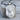 Rottweiler Oak Shield Pendant, polished silver, front view