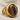 Banded Agate Rope Ring, gold vermeil, angled view